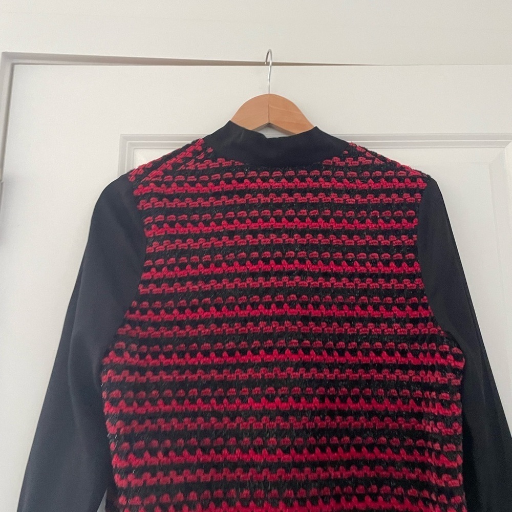 Ming Wang Chenille Tie Neck Metallic Top - Picture 5 of 7